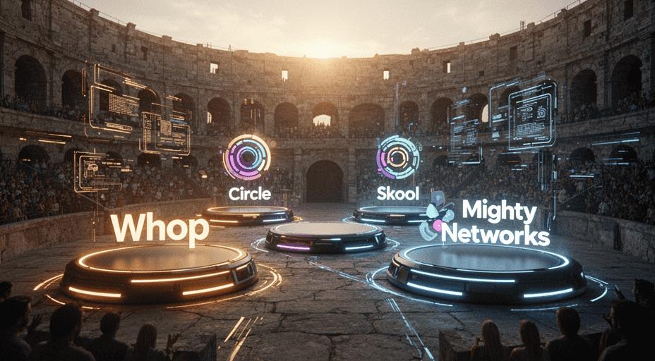 Cuộc đua giữa bốn nền tảng Whop, Circle, Skool và Mighty Networks năm 2026 đang thay đổi cách người sáng tạo lựa chọn 'mảnh đất' riêng để làm giàu như thế nào?